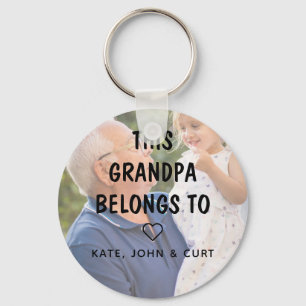 Simple Photo This Grandpa Belongs to Father’s Day Key Ring