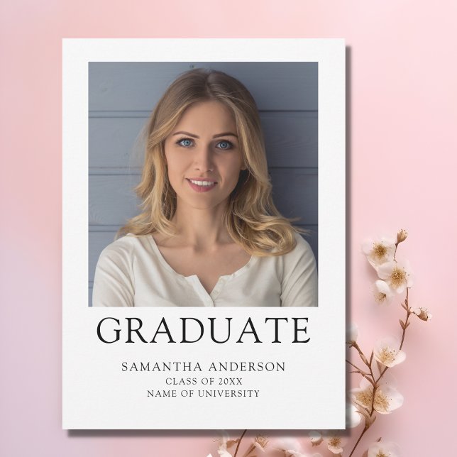 Simple Photo University Graduation  Announcement (Creator Uploaded)