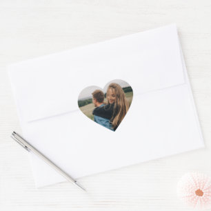 Simple Photo Wedding Heart Sticker