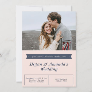 Simple Photo Wedding Invitation