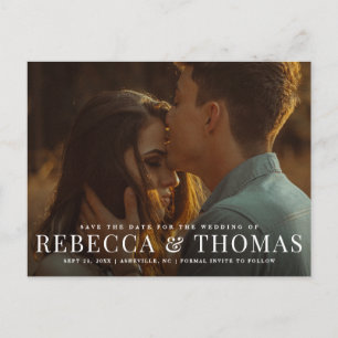Simple Photo Wedding Invitation postcard