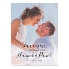 Simple Photo Wedding Rehearsal Dinner Welcome