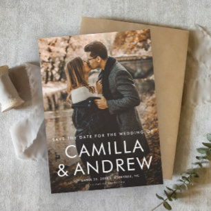 Simple Photo Wedding Save the Date Magnet