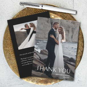Simple Photo Wedding Thank You Card