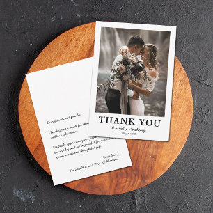 Simple Photo Wedding Thank You Card