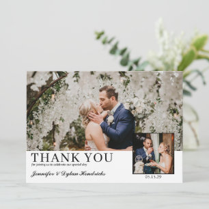 Simple Photo Wedding Thank You Card