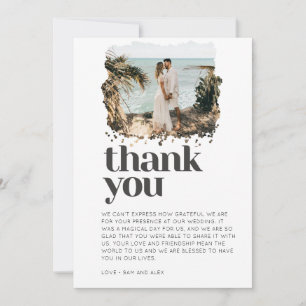 Simple Photo Wedding Thank You Card