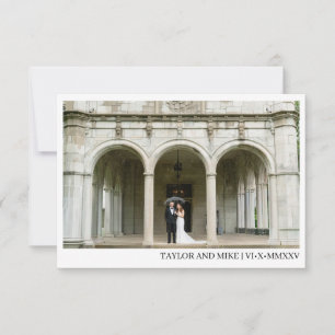 Simple Photo Wedding Thank You Card Landscape