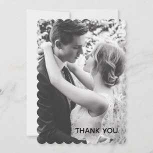 SIMPLE PHOTO WEDDING THANK YOU CUSTOM CARD