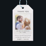 Simple Photo Wedding Thank You Favour Gift Tags<br><div class="desc">Thank your family and friends with these favour gift tags in a simple photo design customised with your names,  wedding date and your message</div>