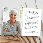 Simple Photo Your Message Funeral Thank You Card<br><div class="desc">Thank your friends and family for the support they have given you with this Funeral Photo Thank you card. It's so easy to upload a photo and add your custom message. Simple yet elegant - the perfect way to honour your loved one. You can also purchase a Digital download of...</div>