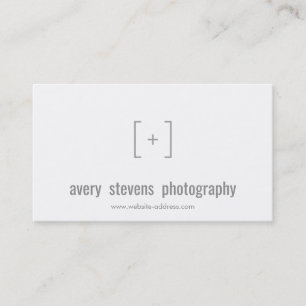 Simple Photographer Focus Logo Business Card