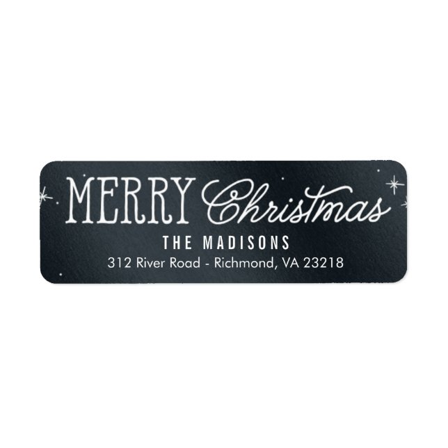 Simple Phrase Editable Colour Holiday Address Labe (Front)