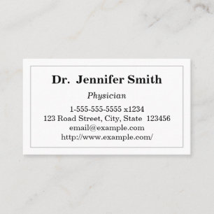 Simple Physician Business Card