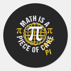Simple Pi Symbol Shirt National Pi Day Gift Classic Round Sticker