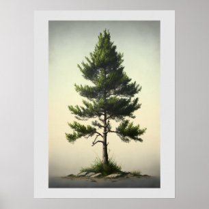 Simple Pine tree Poster