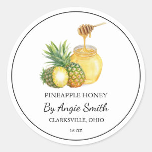 Simple Pineapple Infused Honey Label