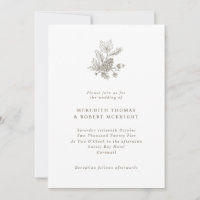 Simple Pinecone & Acorns Fall Wedding