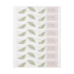 Simple Pines Blush Return Address Label