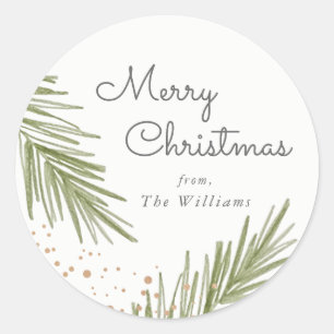 Simple Pines Christmas Sticker