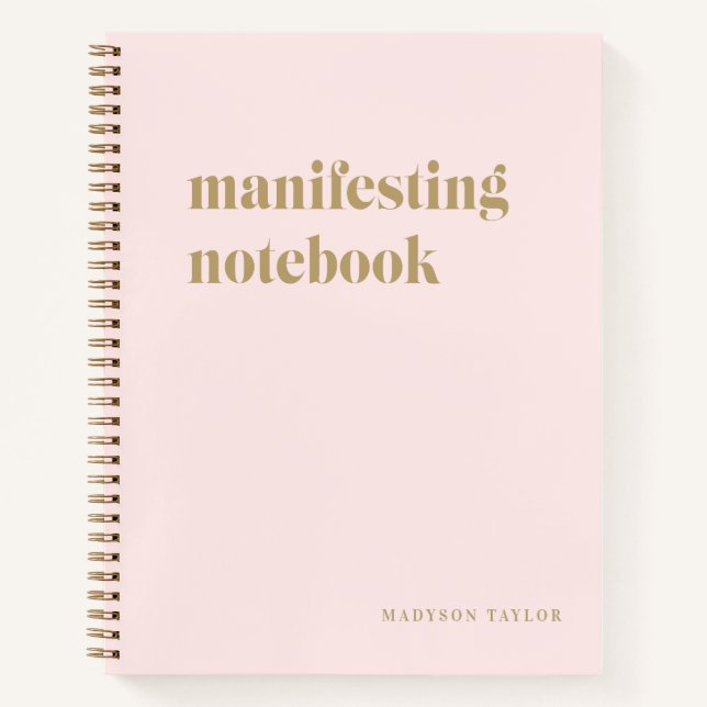 Simple Pink Blush Manifesting Notebook (Front)