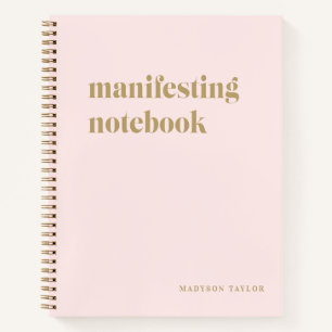 Simple Pink Blush Manifesting Notebook