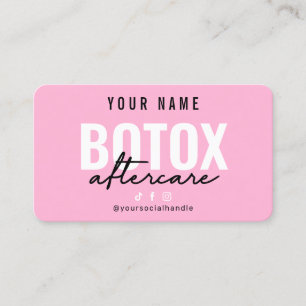 Simple Pink Botox Aftercare Card