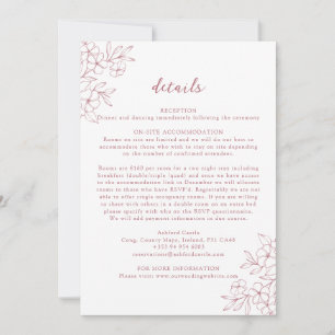 Simple Pink Cherry Blossom Details Card