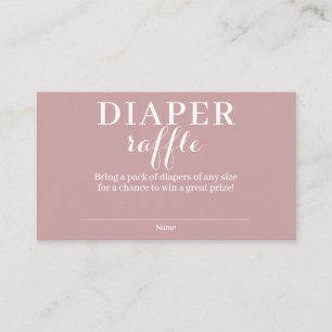 Simple Pink Diaper Raffle Enclosure Card
