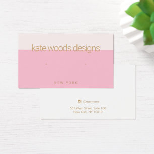 Simple Pink Earring Jewelry Display Card