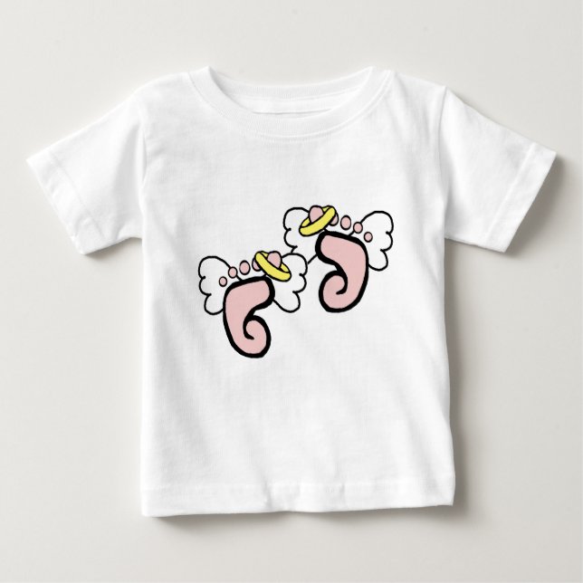 Simple Pink Feet Baby T-Shirt (Front)