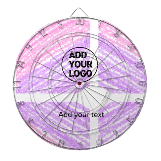 Simple pink glitter texture sparkle add logo text  dartboard (Front)