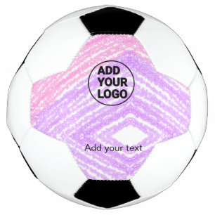 Simple pink glitter texture sparkle add logo text  soccer ball