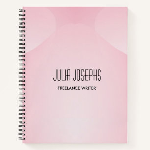 Simple pink gradient geometric notebook