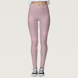 Simple Pink Grey Mallow Abstract Leggings