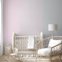Simple Pink Grey | White Pinstripe Striped Pattern