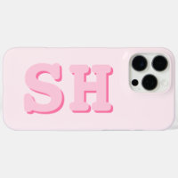 Simple Pink Initial Monogram