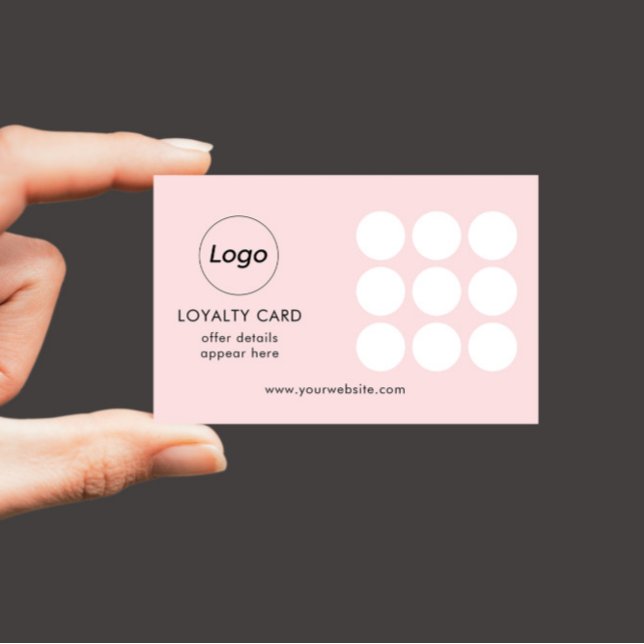 Simple Pink Logo Loyalty card (Creator Uploaded)