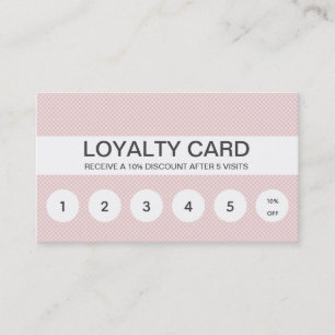 Simple pink loyalty card