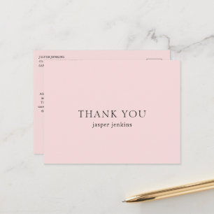 Simple Pink Minimal Modern Postcard