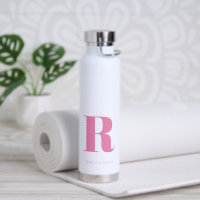 Simple Pink Modern Monogram