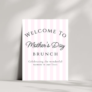 Simple Pink Mother's Day Welcome Sign Poster