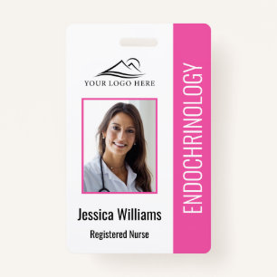 Simple Pink Nursing ID Badge