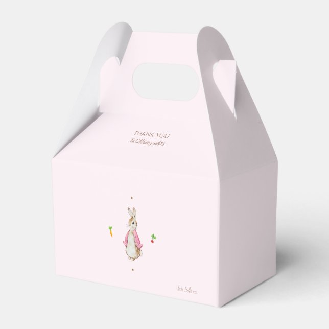 Simple Pink Peter the Rabbit Favour Box (Back Side)