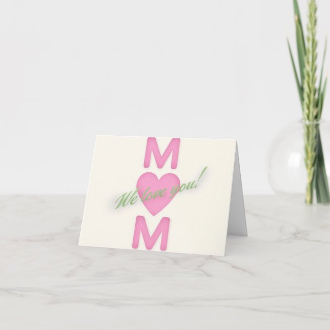 Simple Pink Phrase Mothers Day Card (Front)