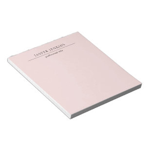 Simple Pink Professional Minimal Modern Business Notepad