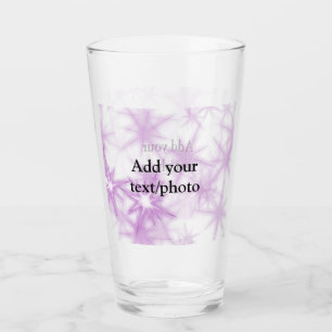 Simple pink purple glitter sparkle add name text t glass