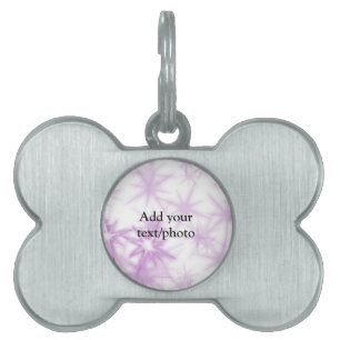 Simple pink purple glitter sparkle add name text t pet ID tag