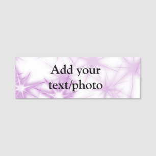 Simple pink purple glitter sparkle add name text t tag