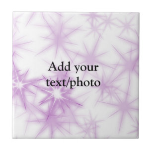Simple pink purple glitter sparkle add name text t tile